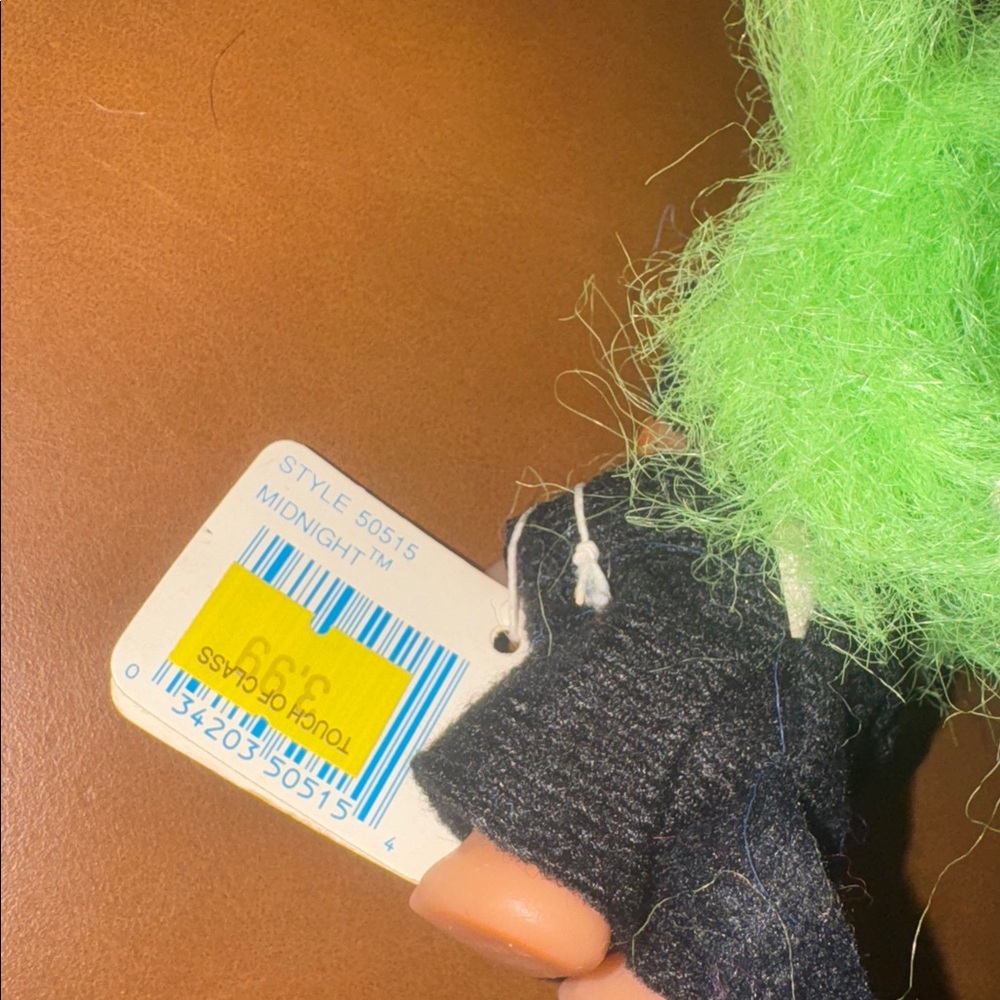 1985 NEW w tags Vintage Norfin DAM troll 3” Doll “midnight” Black Cat Costume - Picture 3 of 4